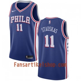 NBA Philadelphia 76ers Trikot Nik Stauskas 11 Nike 2017-18 Blau Swingman - Herren